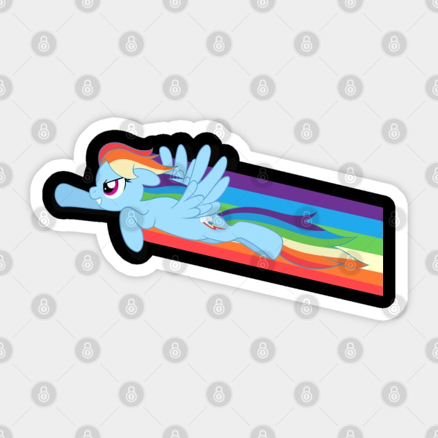 Rocketing Rainbow Dash Sticker by SigmaEnigma